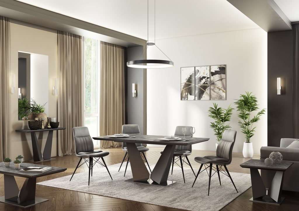 Westin Extending Dining Table - Ceramic - Grey - 1800-2200mm - Image 2