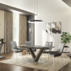 Bellagio Extending Dining Table - Ceramic - Grey - 1800-2200mm - Image 2