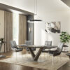 Bellagio Extending Dining Table - Ceramic - Grey - 1800-2200mm