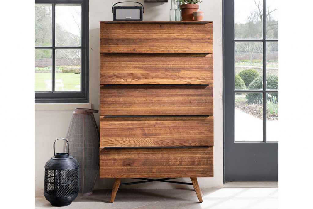 Rimini Tall 5 Drawer Chest of Drawers - Image 2