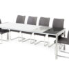 Salconi Extending Dining Table - High Gloss - Grey & White - 1600-2000-2400mm - Image 3