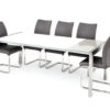 Salconi Extending Dining Table - High Gloss - Grey & White - 1600-2000-2400mm