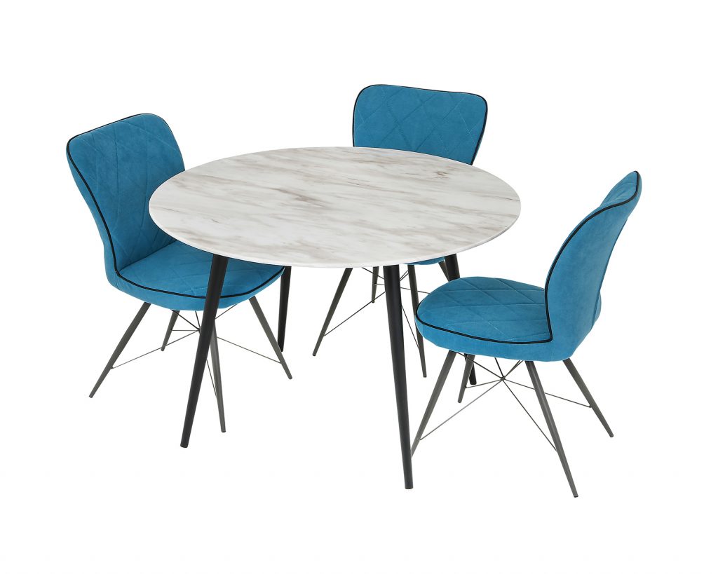 Venezia Round Dining Table - Marble - 1100mm - Image 3