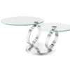 Olympia Swivel Extending Coffee Table - Clear