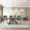Visage Extending Dining Table - Ceramic - Grey - 1600-2400mm