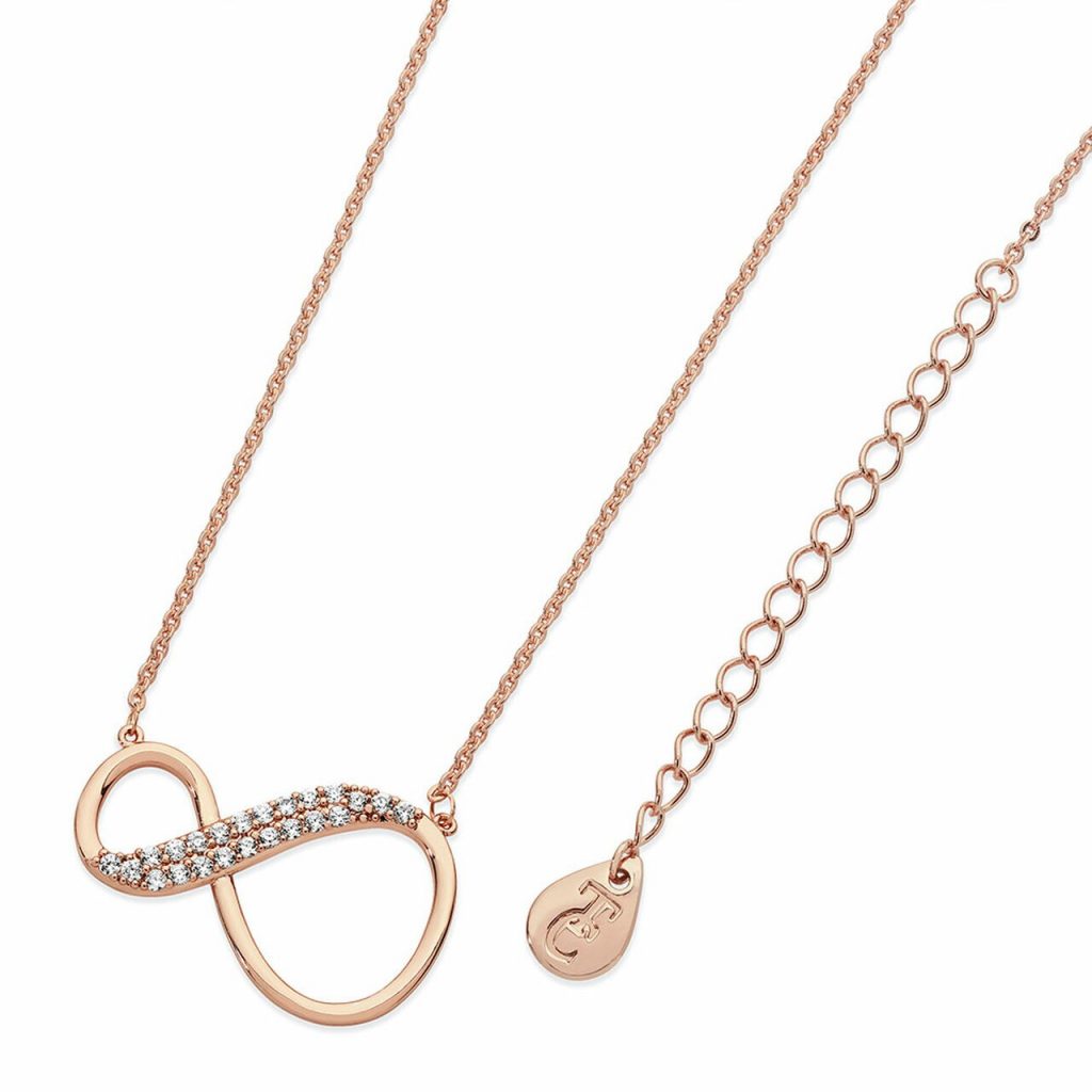 Tipperary Crystal Infinity Rose Gold Pendant