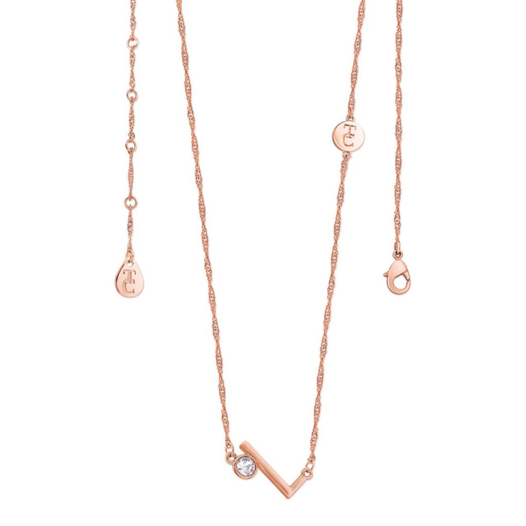 Tipperary Crystal Letter L Rose Gold Pendant