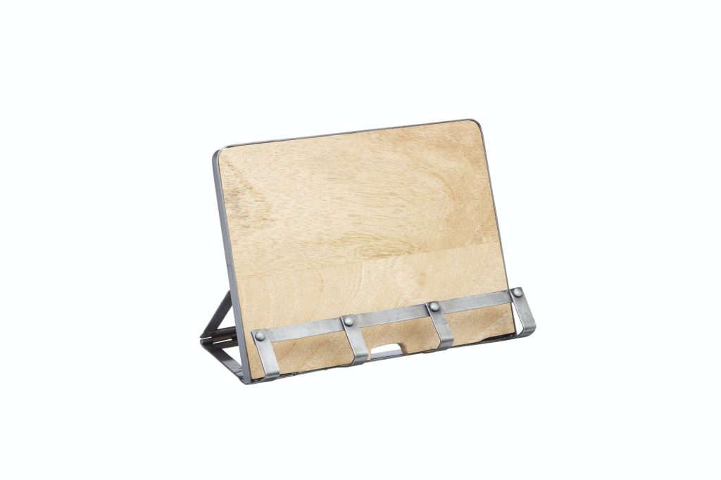 Industrial Kitchen Mango Wood Cookbook Stand - Image 2