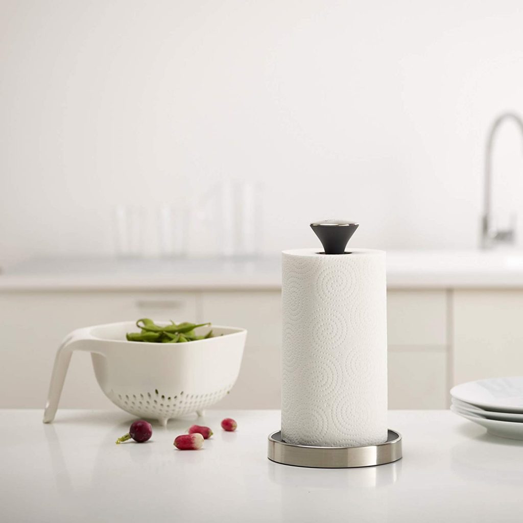 Joseph Joseph Push&Tear Kitchenroll Holder Grey - Image 3