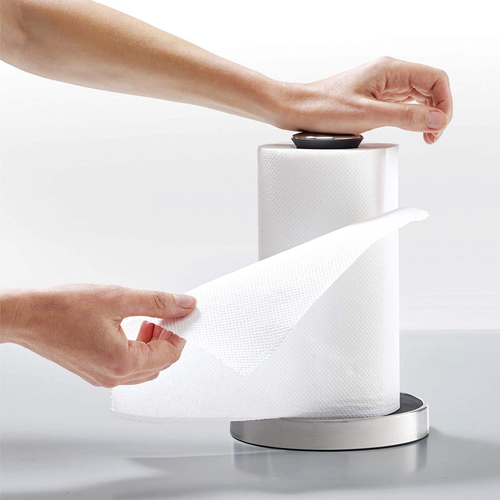 Joseph Joseph Push&Tear Kitchenroll Holder Grey - Image 2