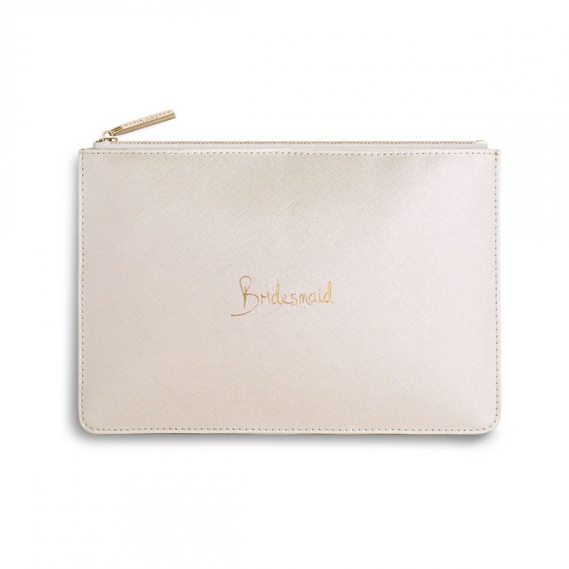 Katie Loxton Bridal Perfect Pouch Metallic White