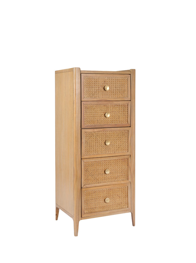 Bali 5 Drawer Tall Chest of Drawers