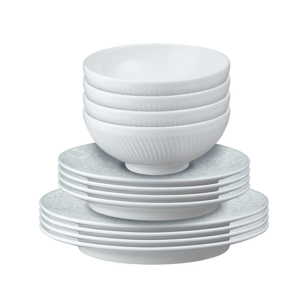 Denby Porcelain Constance 12pc Tableware Set - Image 2