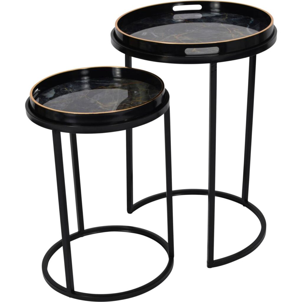 Vesuvius Black and Gold S2 Tables