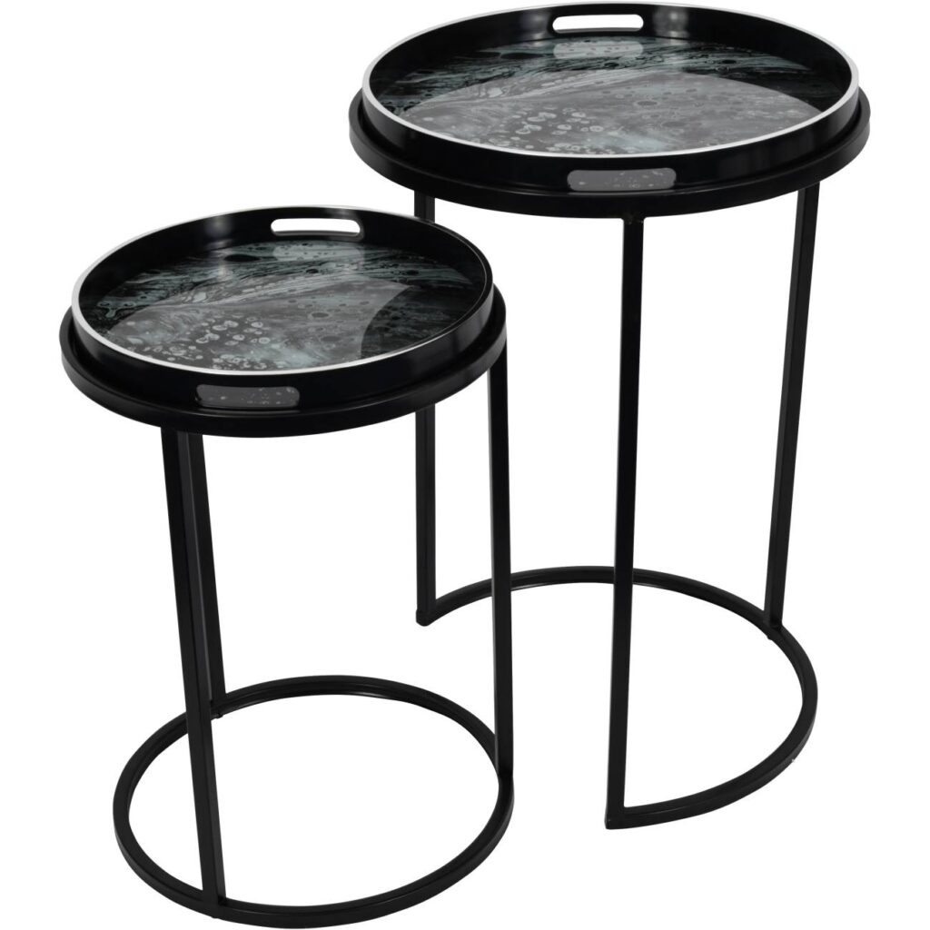 Monochrome Swirl S2 Tables