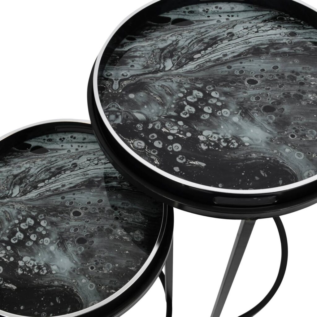 Monochrome Swirl S2 Tables - Image 2
