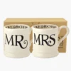 Emma Bridgewater Black Toast S2 Mr and Mrs Mugs