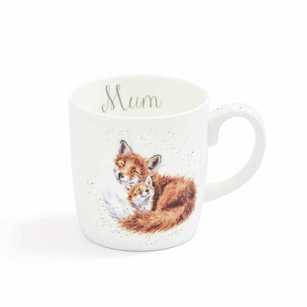 Wrendale Mum Fox Print Large Mug in Box