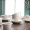Belleek Erne Set of 4 Teacups & Saucers - Image 2