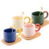 Belleek Hula Mug and Bamboo Tray