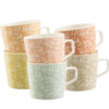 Belleek Set of 6 White Willow Mugs