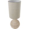 Natural Rattan Lamp with Linen Drum Shade - Image 2