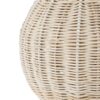 Natural Rattan Lamp with Linen Drum Shade - Image 3