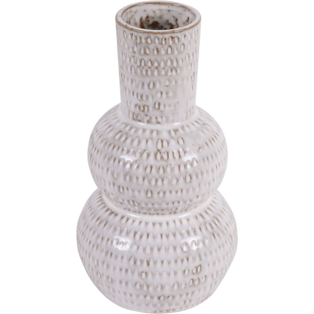 Laura Ashley White Lowick Stoneware Small Vase - Image 2