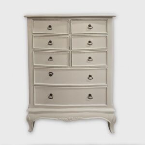 Limoges Painted 8 Drawer Tall Wide Chest