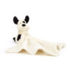 Jellycat Bashful Black and Cream Puppy Soother - Image 2