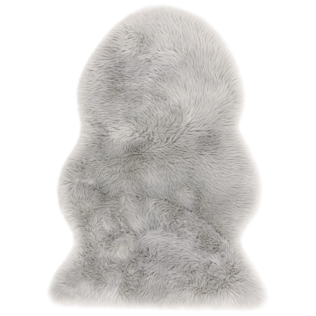 Asiatic Auckland Single Faux Sheepskin silver