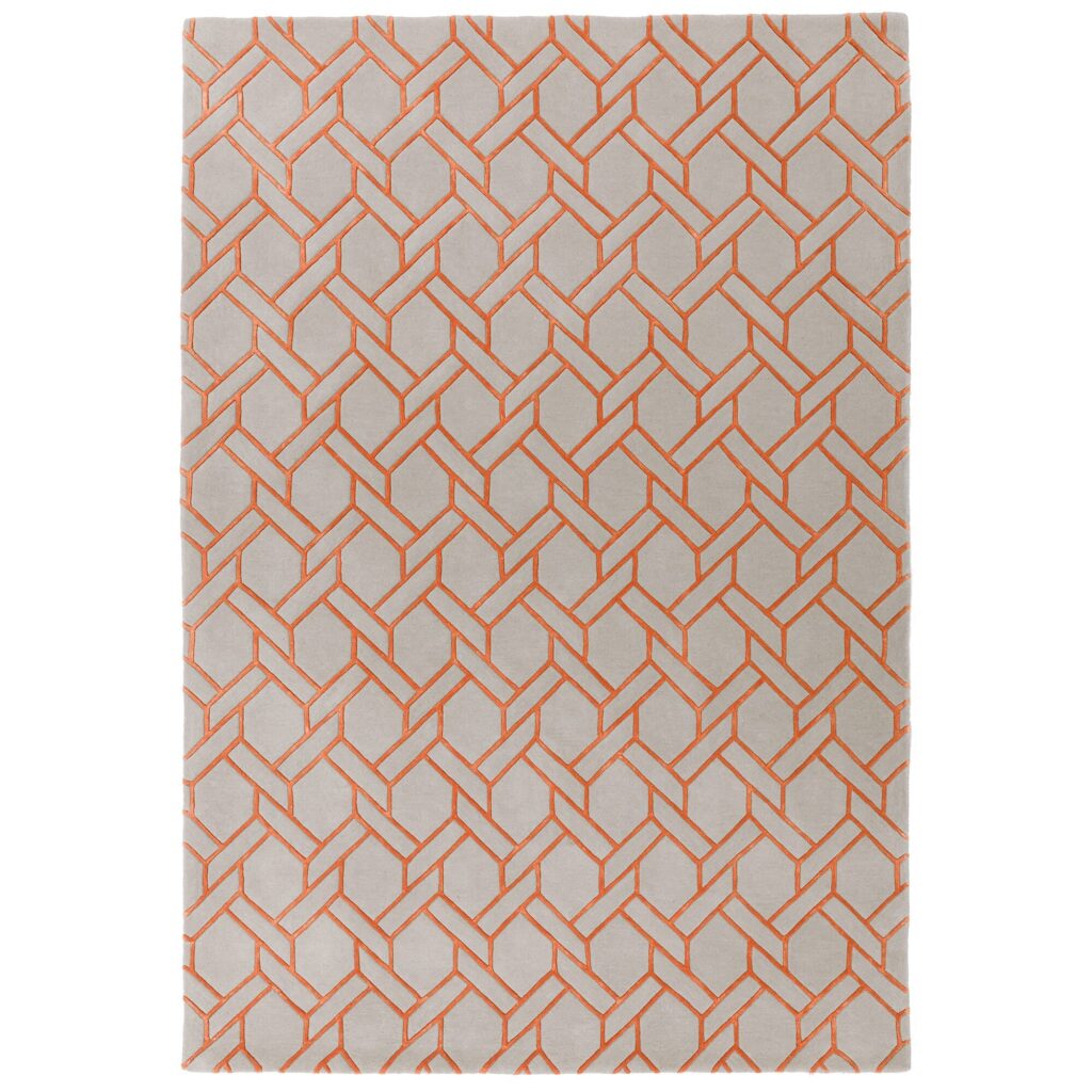 Asiatic Nexus 120×170 FL01 Silver/Orange