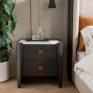 Rhodes Bedside Table 2 Drawer