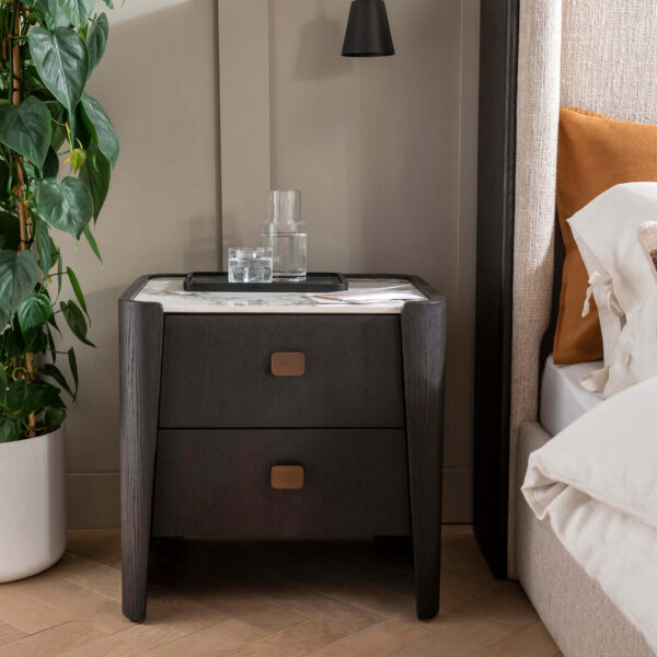 Rhodes Bedside Table 2 Drawer