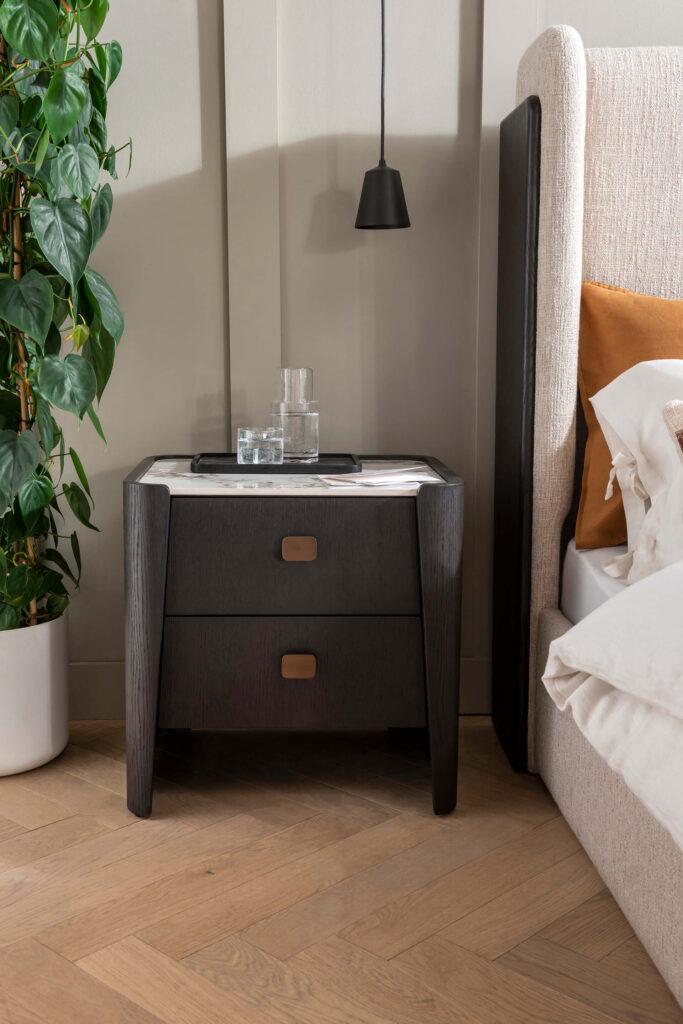 Rhodes Bedside Table 2 Drawer